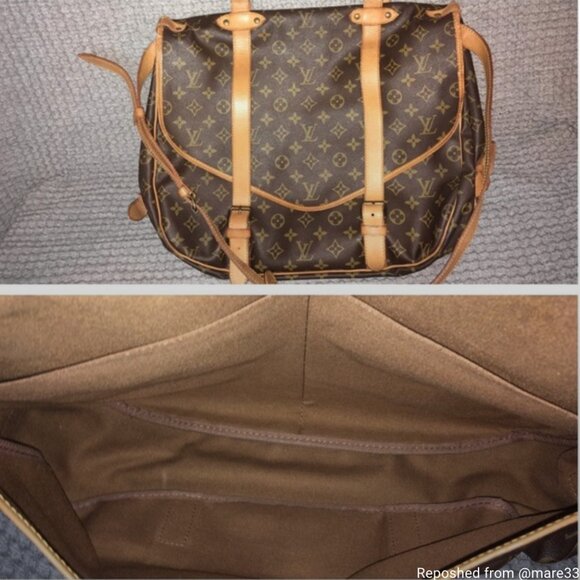 100% Authentic Louis Vuitton Monogram Saumur 43 - Picture 1 of 9